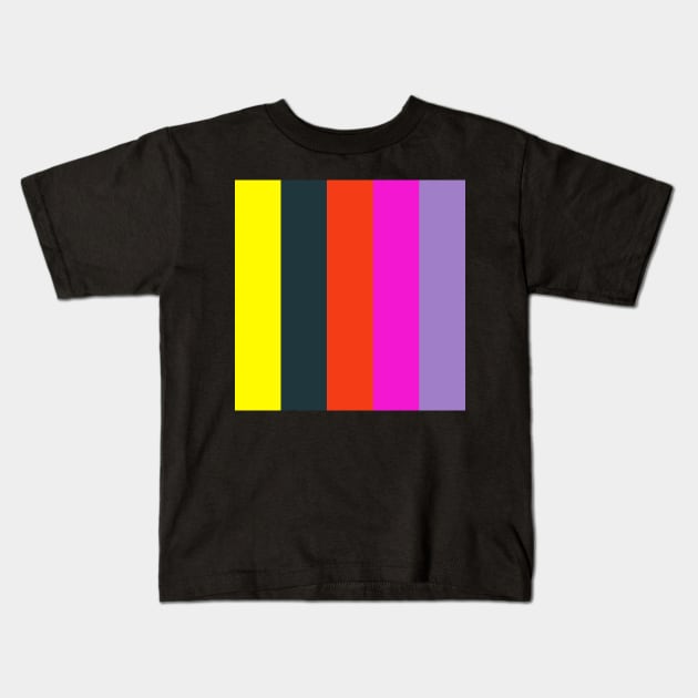 bright colorful abstract art pattern Kids T-Shirt by pauloneill-art